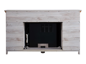Joanna Electric Fireplace Media Console in Grey Washed Oak- SP5768